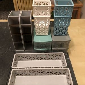 3/$30 12 PC organization set kids bedroom organizers bathroom makeup office